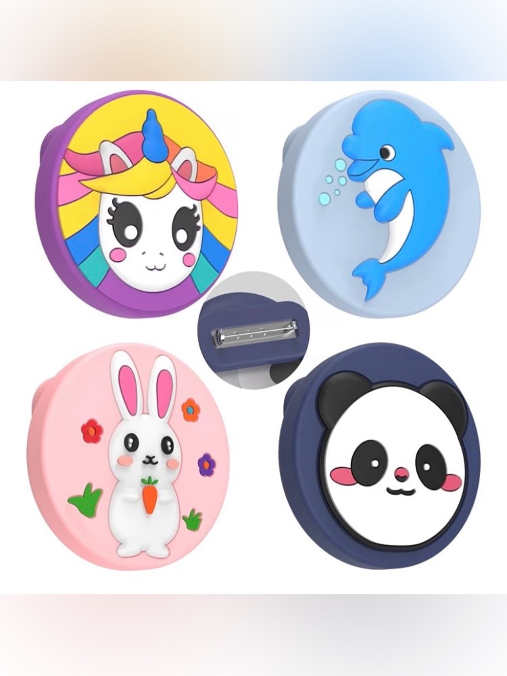 Airtag Holder for Kids - (4 Pack) Soft Silicone Hidden Airtag Case with Pin, NEW
